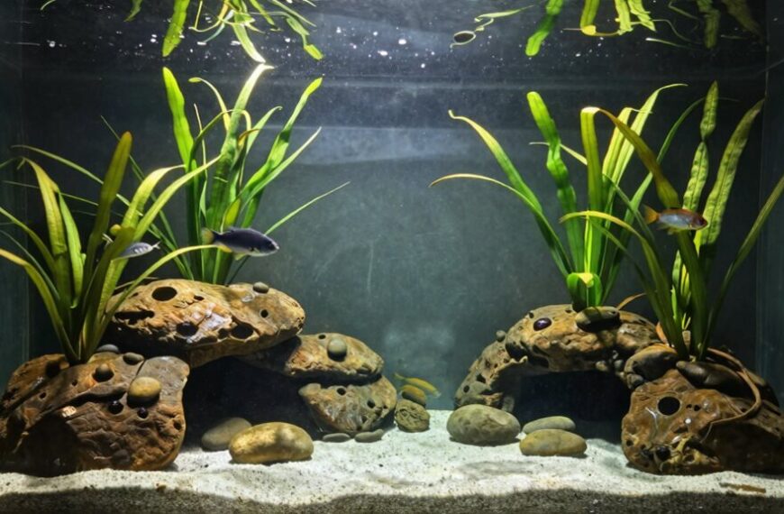stress reducing aquarium arrangement